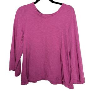 Pilcro Anthropologie Pink Puff Sleeve Drama Dramatic Blouse Size XS